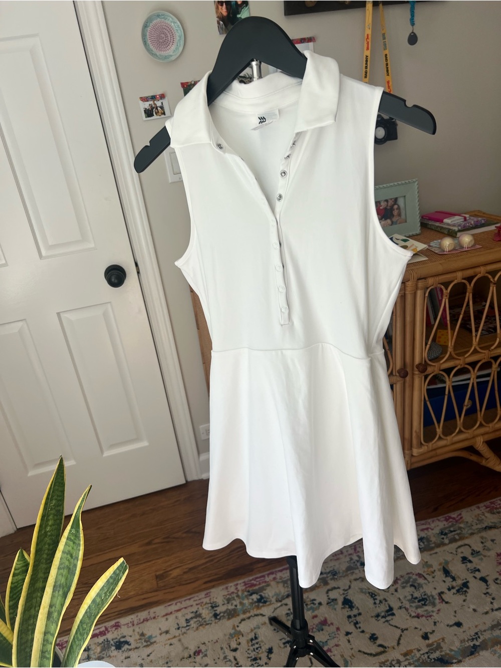 all in motion White Sleeveless Polo Tank Dress - Picture 2 of 6